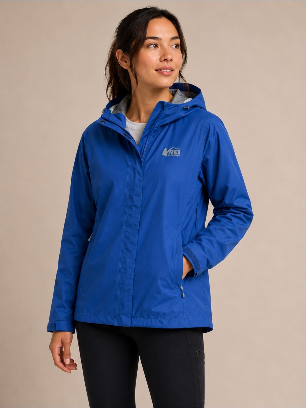 REI Co-op Peak 2.5L Waterproof Rain Jacket Blue Size Small